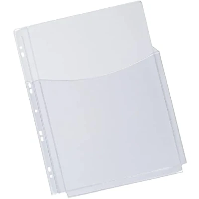 Abbildung von Q Connect KF00139 Klarsichthüllen für Kataloge glasklar, 0,18 mm, A4, Folie 3/4 Höhe, 5 Stück