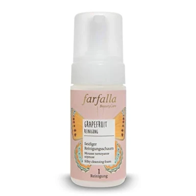 Abbildung von farfalla Grapefruit Reinigungsschaum 120ml Vitalisierende Hautpflege mit Aloe Vera &amp; Vitamin C 100% Bio Naturkosmetik Vegan dermatologisch getestet