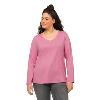 Abbildung von Ulla Popken, Damen, große Größen, Langarm V Shirt