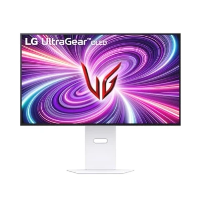 Abbildung von LG Electronics 32GS95UV W.AEU UltraGear 4K UHD Gaming Monitor 32&quot;, 3840 x 2160, 16:9, 0.03ms GtG, 480 Hz, DCI P3, HDR10, NVIDIA G SYNC Compatible, AMD FreeSync Premium Weiß