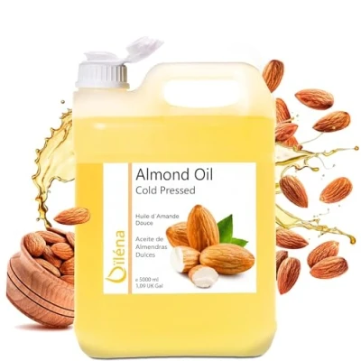 Abbildung von Mandelöl für Haut (Körper und Gesicht) Haare, Anti Streifen in der Schwangerschaft, Atopische Baby, Massageöl. Feuchtigkeitsspendend. Reich an Vitamin E. 100% Rein 5000 ml 5 L