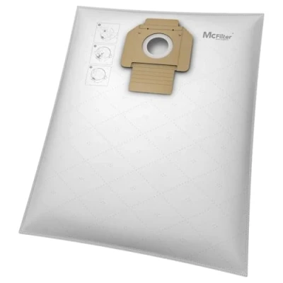 Abbildung von McFilter 10 Staubsaugerbeutel Vlies geeignet für Bosch Staubsauger GAS 20 L AFC 15 1200 Professional wie 2605411229 mehrlagiges Microvlies Deckscheibe mit Staubverschluss