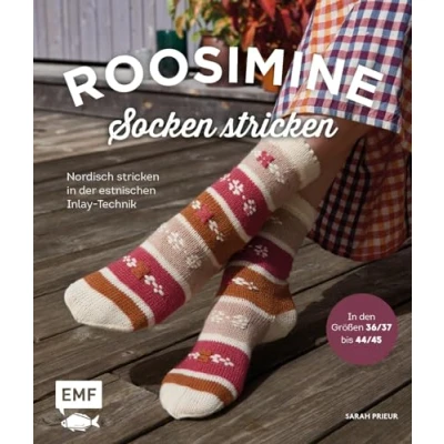 Abbildung von Roosimine Socken stricken: Nordisch stricken in der estnischen Inlay Technik den Größen 36/37 bis 44/45