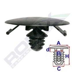 Abbildung von ROMIX C60566 Clip RENAULT: TRAFIC 2 Kasten, MEGANE 2, Coupe Cabriolet