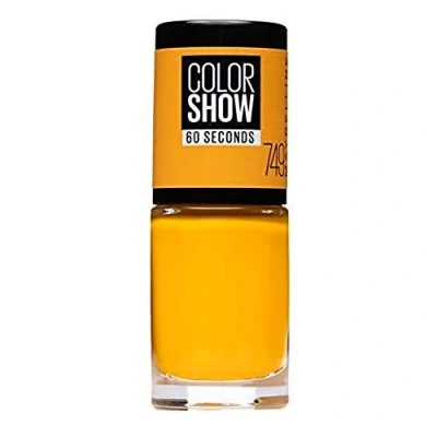 Abbildung von Maybelline New York Make Up Nailpolish Color Show Nagellack Electric Yellow/Ultra glänzender Farblack in leuchtendem Gelb, 1 x 7 ml