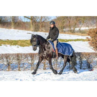 Abbildung von Bucas Trainingsdecke &quot;Reitdecke&quot;. S Marine / Silber