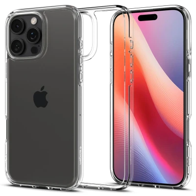 Abbildung von Apple iPhone 16 Pro Max Hülle Kunststoff Spigen Hard Case/Backcover Handyhülle Transparent Shockproof/Stoßfest