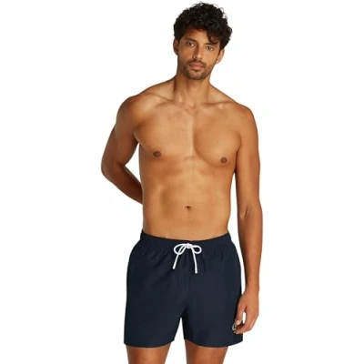 Abbildung von Calvin Klein Herren Badehose Medium Drawstring mit Logo, Blau (Dark Sapphire), 6XL