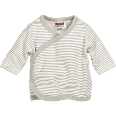 Abbildung von Schnizler Unisex Baby Flügelhemd Langarm Ringel 800203, 2 Natur, 56