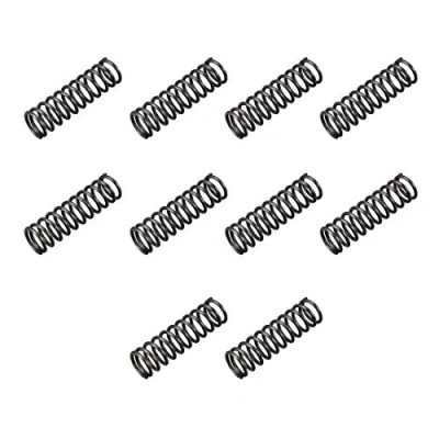 Abbildung von sourcing map 10Stk. Motor Druckfeder Druckfedern Spiralfeder Stahlfeder Sprungfeder 1,2mm Kabeldmr. 10mm Außendmr. 35mm freie Länge schwarz