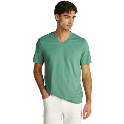 Abbildung von Tommy Hilfiger Essential V NECK TEE Tshirt basic, Herren, Größe: XL, Fort green
