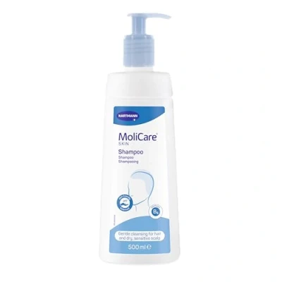 Abbildung von MoliCare Skin Shampoo: zur schonenden pH hautneutralen Haarwäsche für trockene, empfindliche Kopfhaut, 500 ml