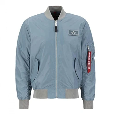 Abbildung von Alpha Industries MA1 Bomberjacke, Herren, Größe: Large, Grey blue