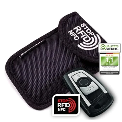 Abbildung von MakakaOnTheRun Go Schutz Autoschlüssel Hülle mit 2 RFID Fächern. Keyless/ Tasche für alle KFZ aus EU, Asien &amp; Amerika