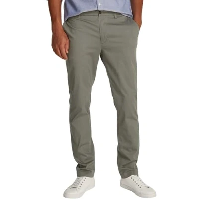 Abbildung von Tommy Hilfiger Herren Chino Hose Denton Printed Structure Straight Leg Fit, Grau (Hydrogen Grey), 34W/31L
