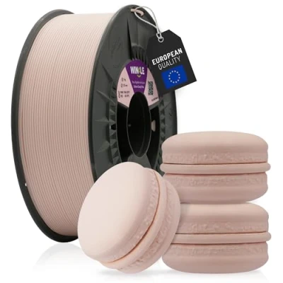Abbildung von WINKLE PLA HD Pastell Filament 1.75mm Zuckerwatte Rosa, 1kg Spule, 3D Drucker Kompatibel mit FDM Druckern, Druckmaterialien, Maßgenauigkeit +/ 0.05mm, Leicht zu Bedrucken