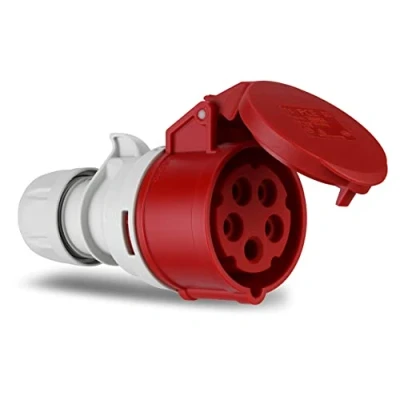 Abbildung von REV 0512560555 CEE Kupplung, 5 polig (3Ph+N+PE) IP44, 400V 16A, rot