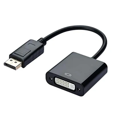 Abbildung von COVVY DisplayPort (DP) auf DVI Adapterkabel, Stecker Buchse, vergoldetes Kabel, kompatibel mit Lenovo, Dell, HP und so weiter