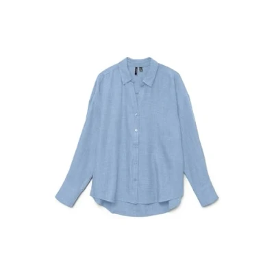 Abbildung von Vero Moda Langarmbluse »VMMELANEY QUEENY LS SHIRT WVN NOOS«