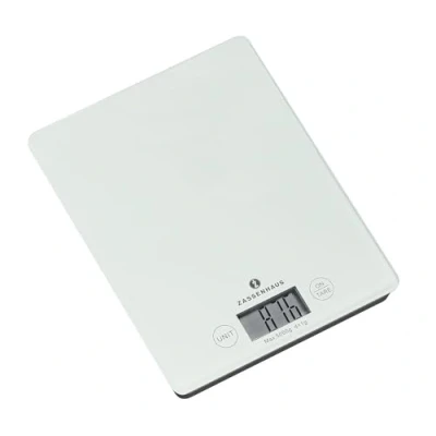 Abbildung von Zassenhaus 73201 Digital Waage Balance weiß, Höhe 16,5 x 21,5 cm