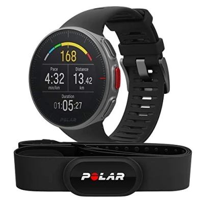 Abbildung von Polar Vantage V Premium Multisportuhr mit GPS Pulsuhr H10, optischer Pulsmessung und extrem langer Akkulaufzeit Multisport Triathlontraining Herzfrequenz Messgerät, Wasserdicht
