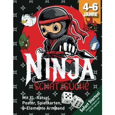 Abbildung von Ninja Abenteuer Schatzsuche Kindergeburtstag 4 6 Jahre: Ihr seid die neue Generation mit einer Mission: Das Elemente Armband finden &amp; den Bösewicht besiegen. (Bravo Schatzsuche)