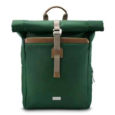 Abbildung von Hama Rucksack mit Laptop Fach (29 l, für bis 16,2“, Rollrucksack Uni, Schule, Arbeit, Reisen, Rolltop, Tabletfach, Organizer, Vordertasche, zwei Seitentaschen) grün