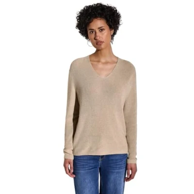 Abbildung von Street One Glitzernder Strickpullover, Damen, Größe: 36, Beige