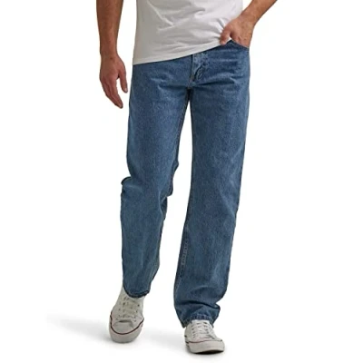 Abbildung von Wrangler Authentics Herren Classic 5 Pocket Regular Fit Cotton Jeans, Vintage Blau Grau, 34W / 32L