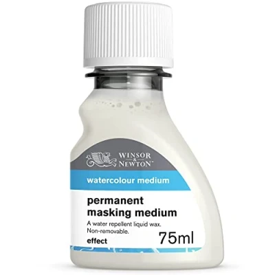 Abbildung von Winsor &amp; Newton 2621767 Aquarellmalmittel Permanent Maskiermedium kann direkt auf Papier oder getrocknete Farbaufträge dem aufgetragen werden, 75ml Flasche