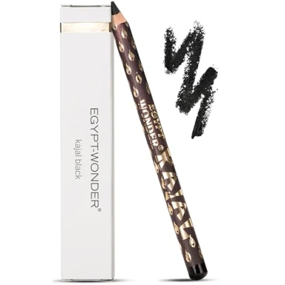 Abbildung von EGYPT WONDER Premium Kajalstift schwarz &amp; Eyeliner 1 Kajal Wasserfest, mit Vitamin E Extra Halt Pflege