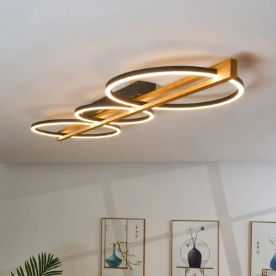 Abbildung von LED Deckenleuchte Tovak, pinie, Länge 114,8 cm, 3 flg., Holz