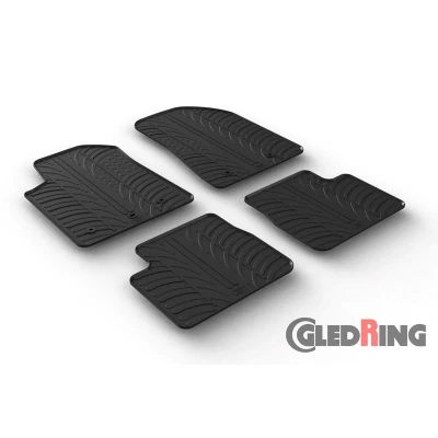 Abbildung von Gledring 0566 Fußmattensatz Gummi vorne und hinten 4 schwarz 750mm 550mm ALFA ROMEO: Giulietta Hatchback