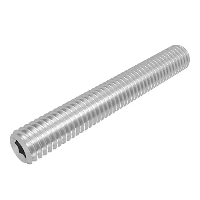 Abbildung von SECCARO Gewindestift mit Kegelkuppe M8 x 55 mm, Edelstahl V2A VA A2, DIN 913 / ISO 4026, Innensechskant, 20 Stück