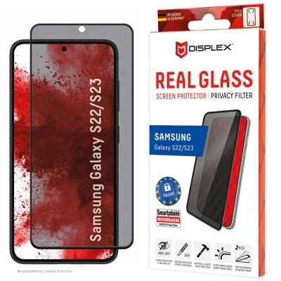 Abbildung von Samsung Galaxy S23 Panzerglas Displex Real Privacy Glass FC Displayschutz aus gehärtetem Glas für das