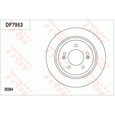 Abbildung von TRW DF7953 Bremsscheibe 284 10 5 114,3 voll HYUNDAI: i30 III Hatchback, Estate, Kona SUV, KIA: Optima / K5, Ceed Sportswagon