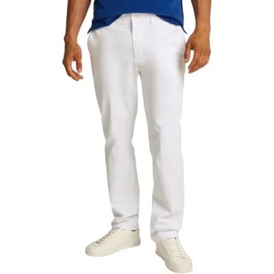 Abbildung von Tommy Hilfiger Herren Chino Hose Denton Satin Straight Fit, Weiß (Th Optic White), 30W/29L