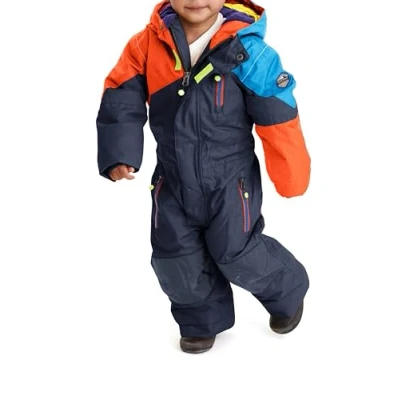 Abbildung von Killtec Schneeanzug Kinder Kesley Mini Skioverall mit Kapuze 10.000 mm Wassersäule Skianzug für Jungen und Mädchen, Dunkelnavy, 122/128
