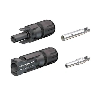 Abbildung von original MC4 Stecker + Buchse für 4 6 mm² Leitungen Solarstecker