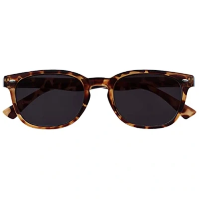 Abbildung von Die Lesebrille Unternehmen Braune Schildpatt Sonnen Leser UV400 Gregory Peck Stil Herren Frauen S14 2T +1,50