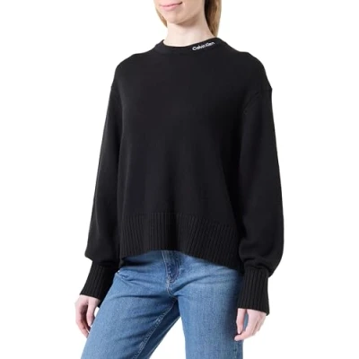 Abbildung von Calvin Klein Jeans Strickpullover, Damen, Größe: XXL, Ck black