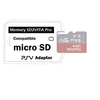 Abbildung von LEAGY Ultimate Version SD2Vita 5.0 Speicherkartenadapter, PS Vita PSVSD Micro SD Adapter für PSV 1000/2000 PSTV FW 3.60 HENkaku Enso System
