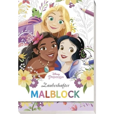 Abbildung von Disney Prinzessin: Zauberhafter Malblock: Block mit perforierten Seiten zum Heraustrennen