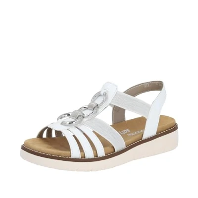 Abbildung von Remonte Damen D2073 Sandale, Weiss/Weiss Silber / 80, 38 EU