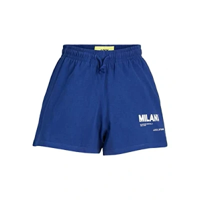 Abbildung von JJXX Women&#039;s JXBALI HW Relaxed Vint Shorts, Sodalite Blue/Print:Bright White Milano Print, XS