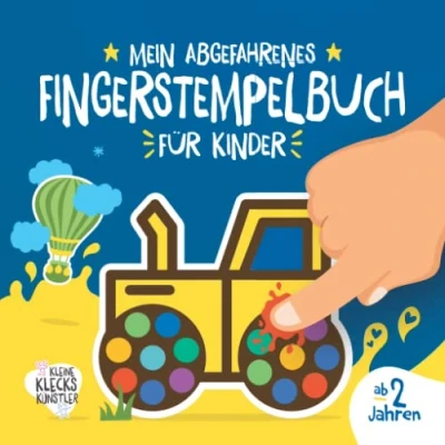 Abbildung von Mein abgefahrenes Fingerstempelbuch für Kinder ab 2 Jahren: 32 süße Fingerabdruck Fahrzeuge und Flugzeuge zum kreativen Malen Basteln mit deinen ... (Meine Fingerstempelbücher Jahren)