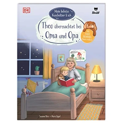 Abbildung von Mein liebstes Kuscheltier &amp; ich. Theo übernachtet bei Oma und Opa: mit Hase Bommel Neues erleben! Mutmach Geschichten Für Kindergartenkinder in Kooperation Steiff. Kinder ab 3 Jahren