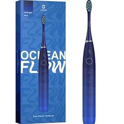 Abbildung von Oclean Flow Elektrische Zahnbürste, Schallzahnbürste mit 180 Tage Akkulaufzeit, 5 Putzmodi Zahnbürste Elektrisch IPX7 Sonic Electric Toothbrush DuPont Zahnbürstenkopf, Timer (Blau)
