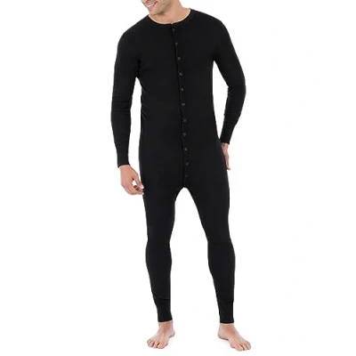 Abbildung von Fruit of the Loom Herren Premium Thermal Union Suit Pyjamahose, Schwarz, Medium