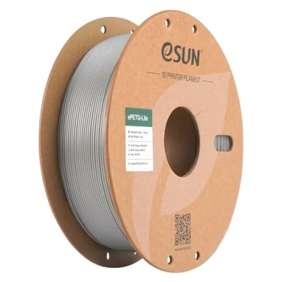 Abbildung von eSUN PETG Filament 1.75mm, hohe Zähigkeit Filament, 1KG Spule (2.2 LBS) 3D Druck für Drucker, Einfarbig Silber